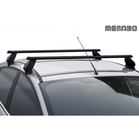 BARRE PORTATUTTO PORTAPACCHI AUTO 110CM MENABO MODELLO TEMA + KIT 501FP NERE ACCIAIO MINI COOPER 3 PORTE DAL 2001